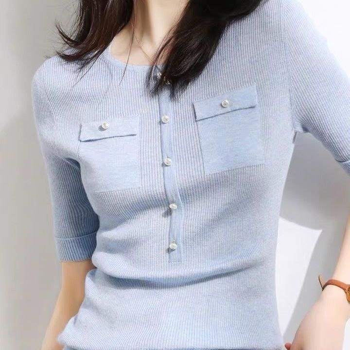 Áo Thun Tay Ngắn Phong Cách Mới Thời Trang Mùa Hè Cho Nữ