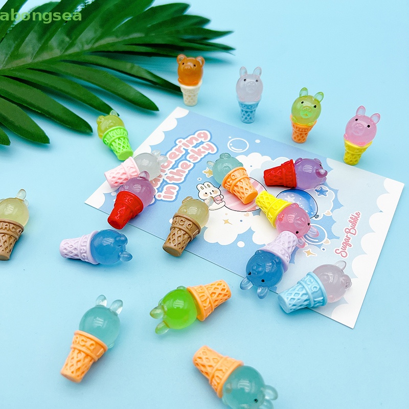 Set 2 Gấu Bông Phát Quang Dùng Trang Trí Tiểu Cảnh Độc Đáo Dễ Thương