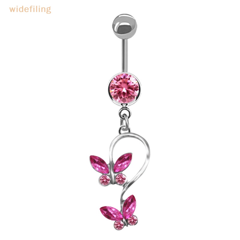 Khuyên Rốn Bằng Thép Không Gỉ Hình Mèo Và Bướm Dễ Thương