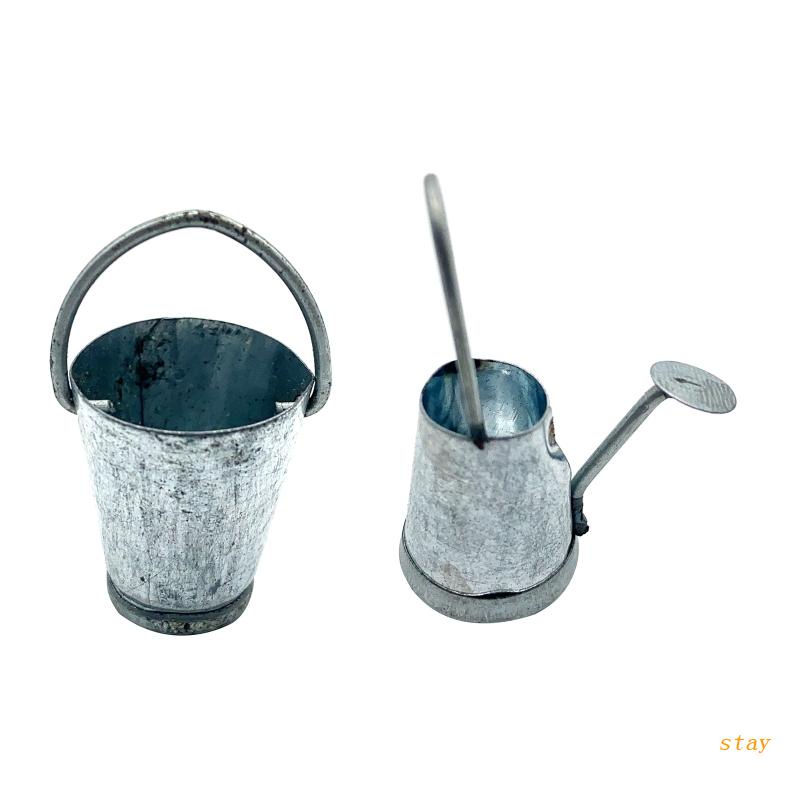 Xô Sắt Mini Đựng Nước 1 / 6 1 / 12 Trang Trí Nhà Búp Bê