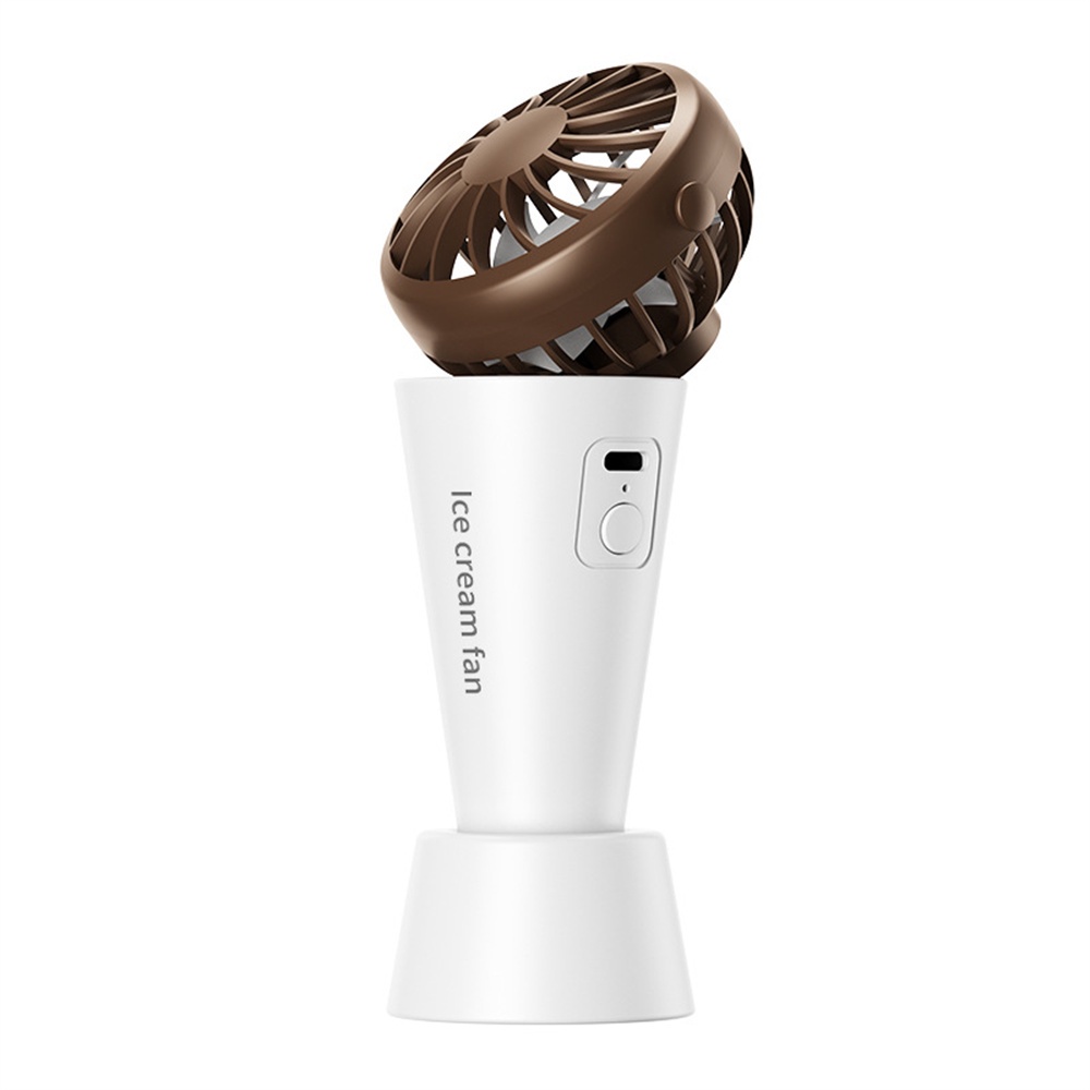 Quạt mini sạc usb Đeo Cổ Hình Cây Kem Sáng Tạo