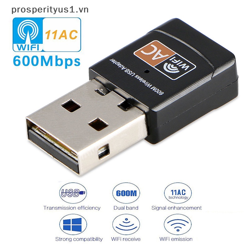Usb WiFi Băng Tần Kép 600Mbps prosperityus1 2.4G / 5G Hz 802.11AC Chất Lượng Cao