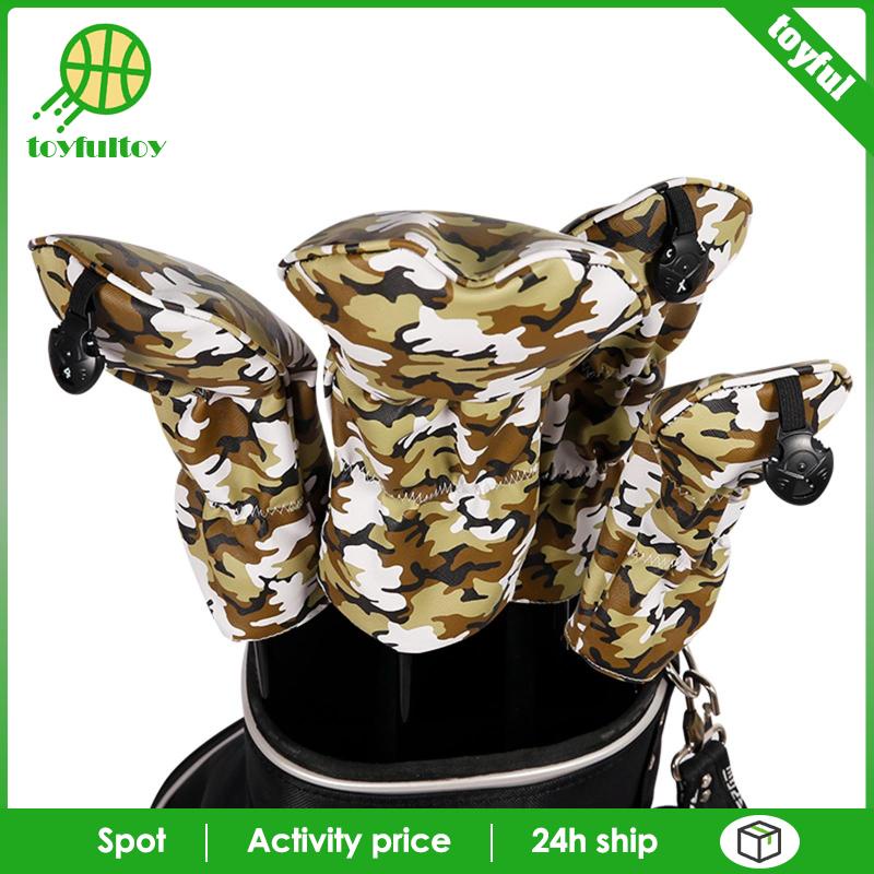 Set 4 Vỏ Bọc Đầu Gậy Đánh Golf Bằng PU Cho Nam Và Nữ