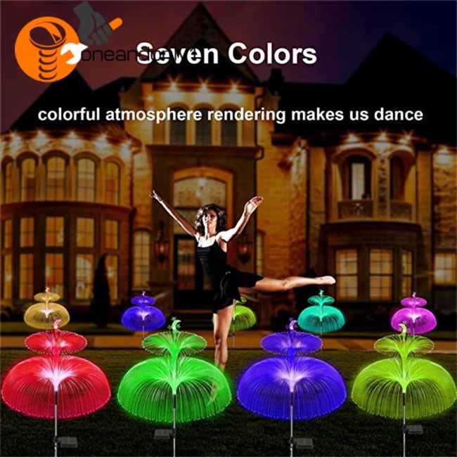 Dây Đèn Sợi Quang Hai Lớp Trang Trí Lối Đi Sân Vườn Sử Dụng Năng Lượng Mặt Trời