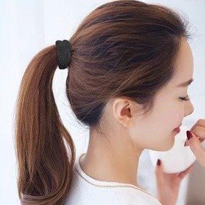 Set 10 Dây Buộc Tóc Màu Đen Đơn Giản Cho Nữ