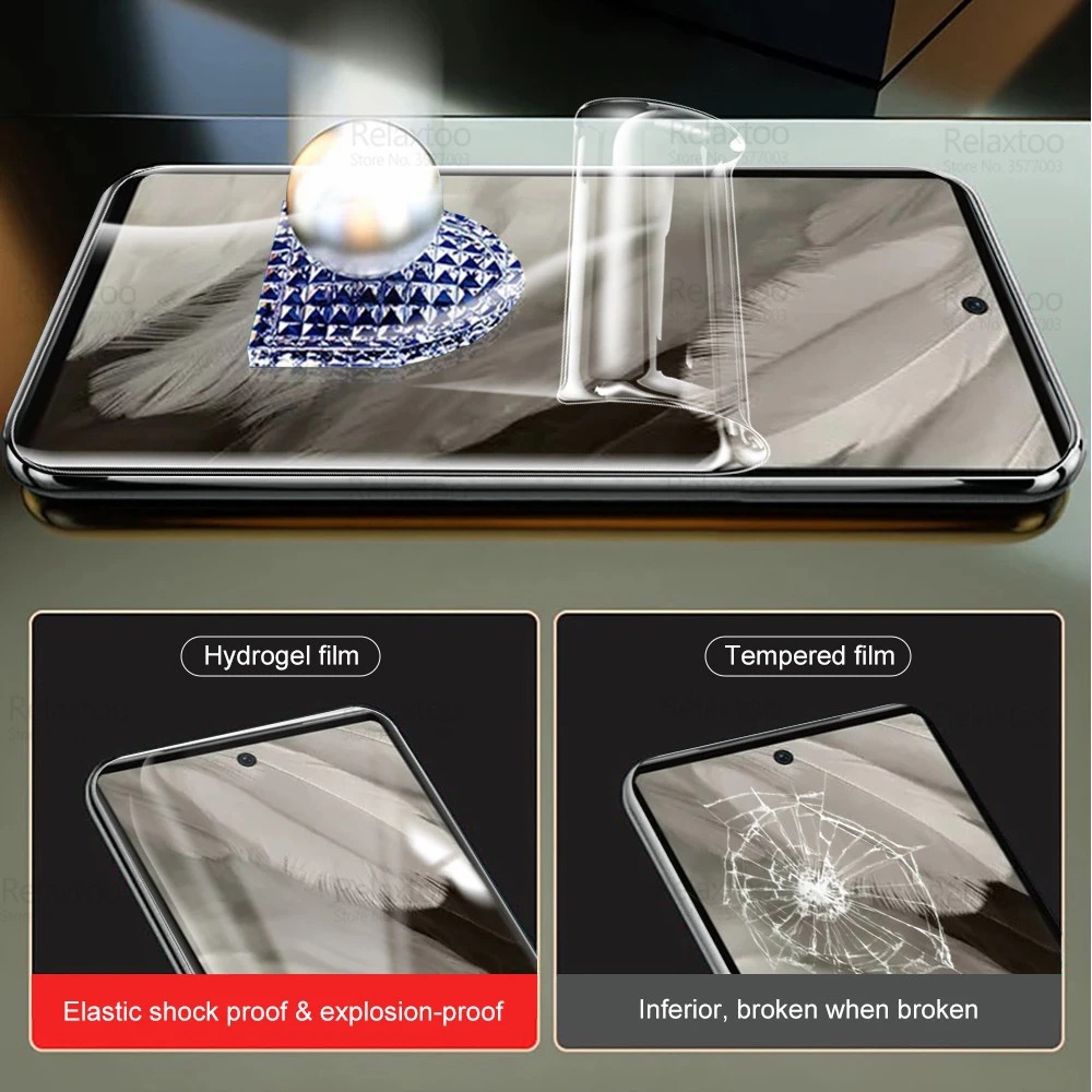 3in1 Full Cover Hydrogel Film For Google Pixel 6a 6 7A 8 7 Pro Camera Screen Protector Protective Films back lens film