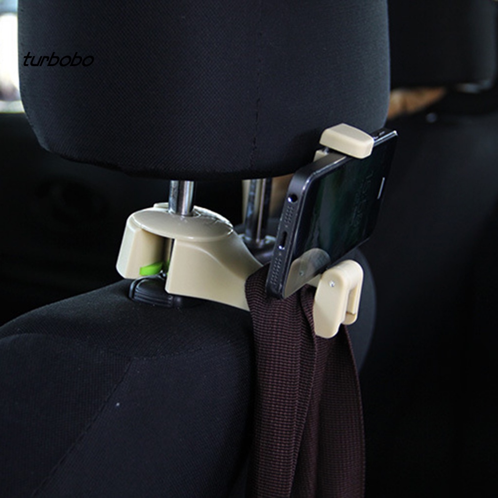 Móc Treo Đồ 2 Trong 1 Gắn Lưng Ghế Xe Hơi Chống Trượt Dễ Lắp Đặt