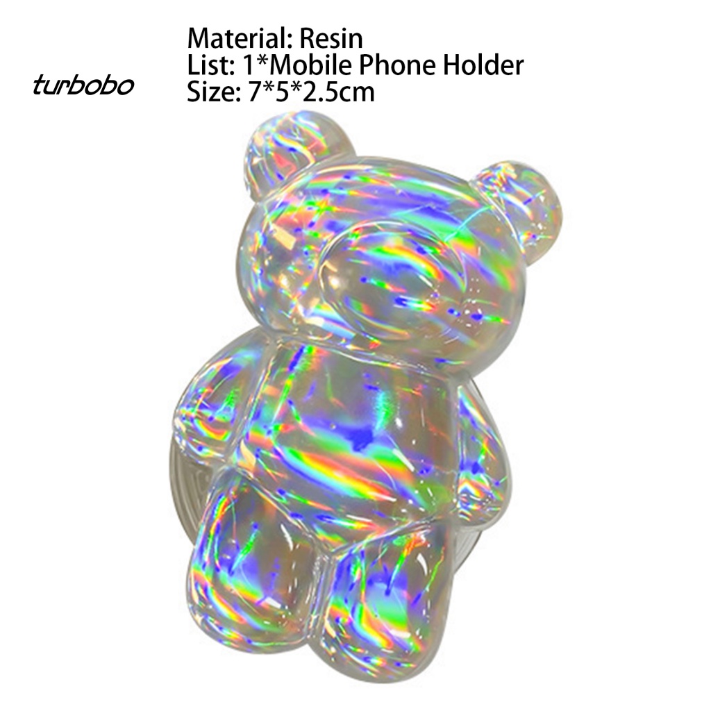 Giá Đỡ Điện Thoại Di Động Hình Gấu Màu Laser 3D Đa Năng