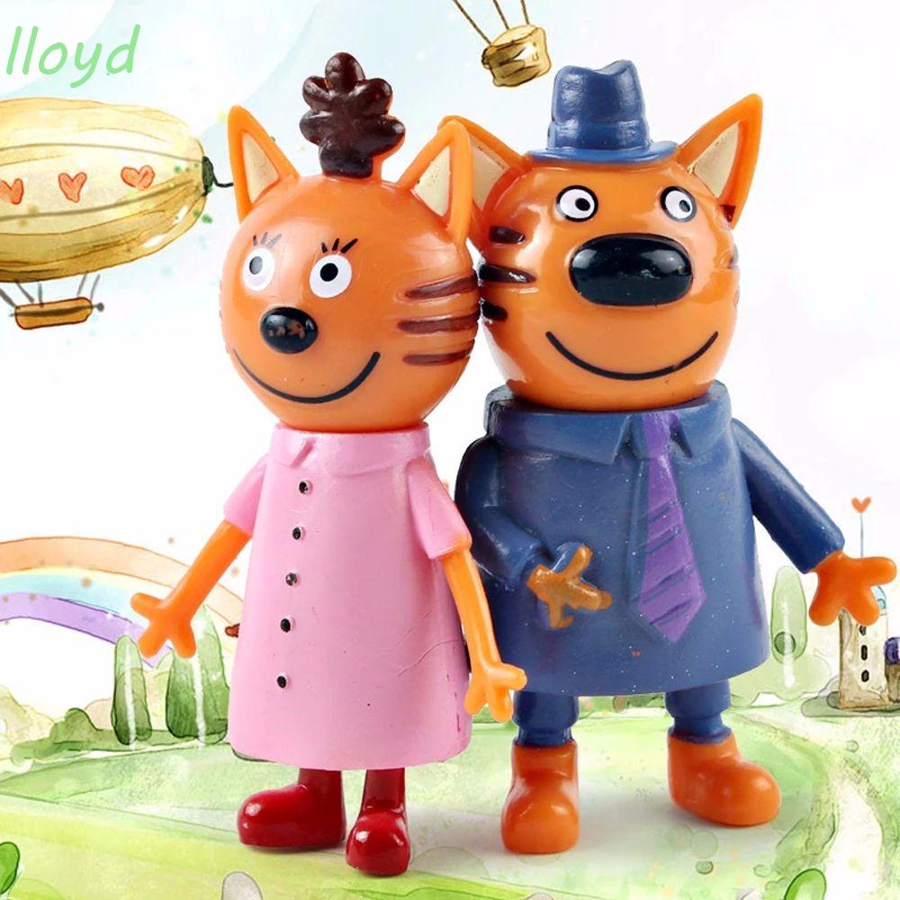 Mô Hình Đồ Chơi Ba Chú Mèo Con Hoạt Hình Dễ Thương Để Bàn Trang Trí