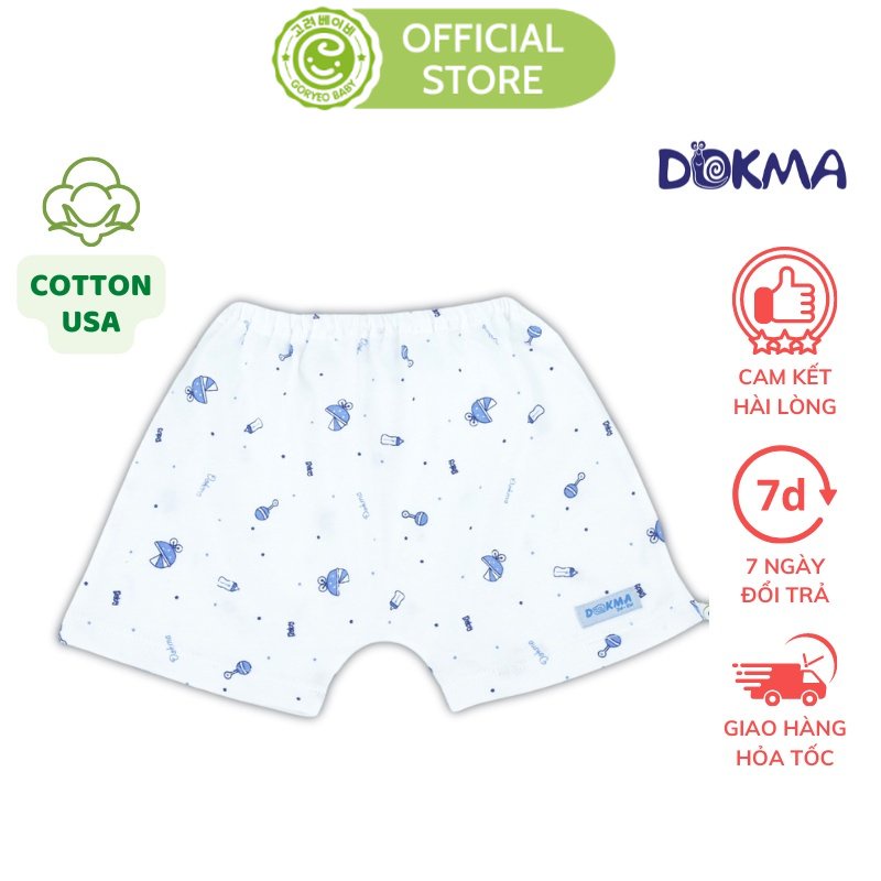 Quần Đùi Mông Thú Cộc Dokma Cho Bé Organic Cotton (1-12M) Dq117