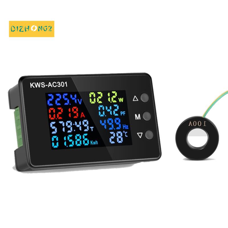 Màn hình kỹ thuật số Vôn kế hiện tại 50-300V AC Wattmeter Máy đo điện đa chức năng Máy dò điện