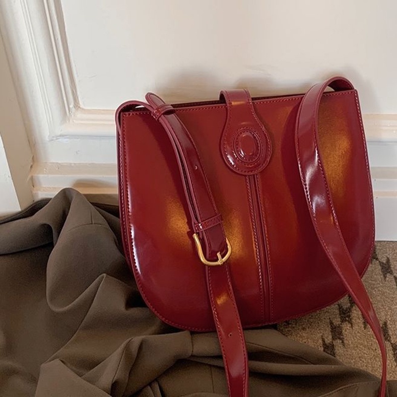 Túi Đeo Vai Bằng Da Cao Cấp Sức Chứa Lớn Màu Trơn Đơn Giản Chất Lượng Cao Cho Nữ