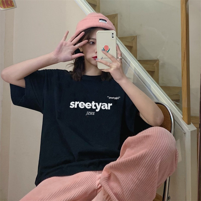 Áo Thun Tay Lỡ Dáng Rộng Thiết Kế Đơn Giản Thời Trang Xuân Hè Cho Nữ