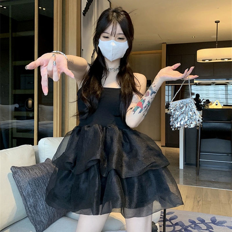 Pure Desire Đầm Hai Dây Ôm Eo Hẹp Phong Cách Mới Mùa Hè Quyến Rũ Cho Nữ