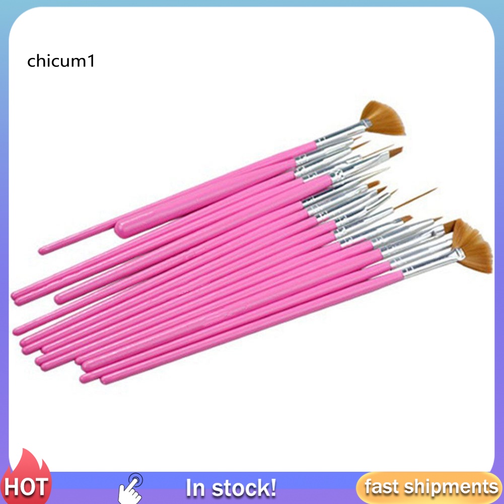 Set 15 Cọ Vẽ Trang Trí Móng Tay Nghệ Thuật Chuyên Nghiệp