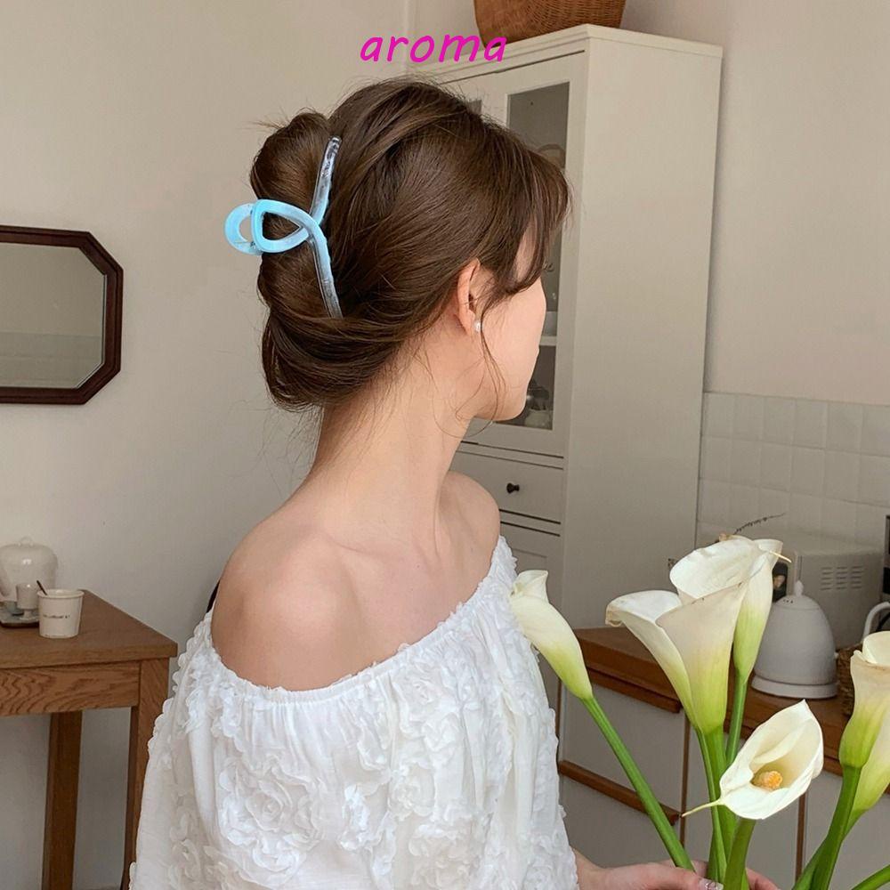 Kẹp Tóc Lớn Hình Học Màu Gradient Ngọt Ngào Dễ Thương Cho Nữ