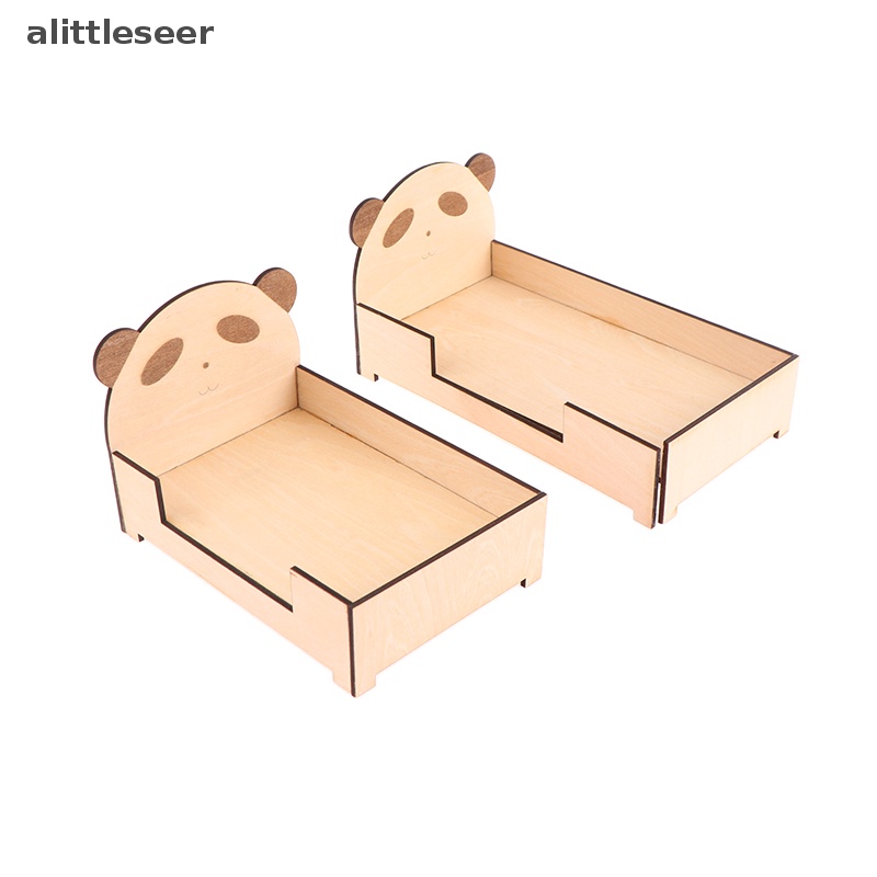 Giường Ngủ Mini Họa Tiết Hoạt Hình Trang Trí Nhà Búp Bê Tỉ Lệ 1 / 12