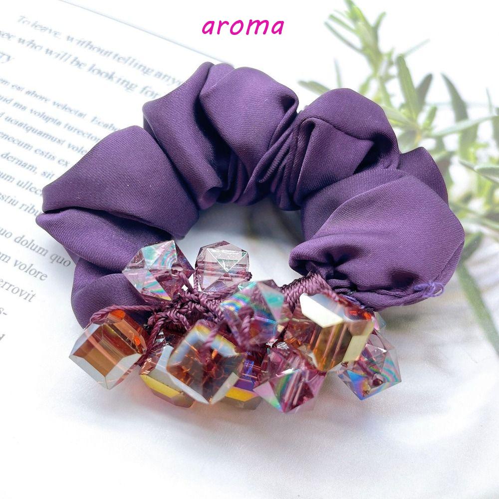 Dây Cột Tóc Scrunchies Bằng Vải In Họa Tiết Hoa Tinh Tế Thời Trang Cho Nữ