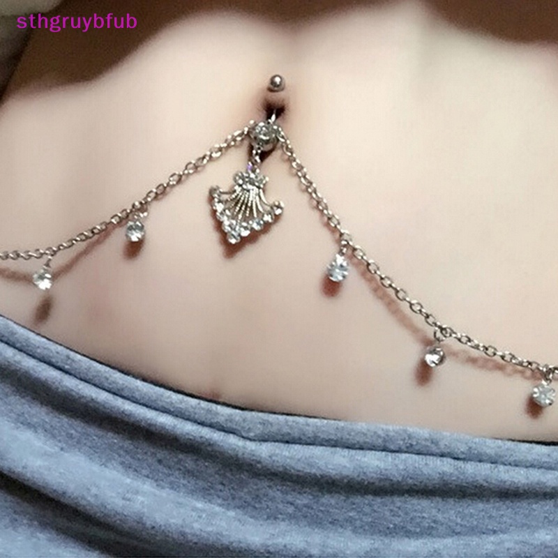 Khuyên RốN ĐíNh Đá BằNg ThéP Y Tế