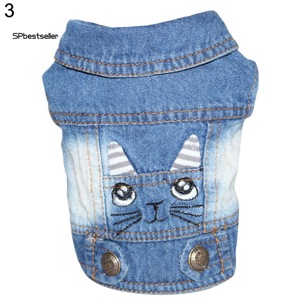 Spbestsellwr Áo Khoác Jean Denim Không Tay Thời Trang Đẹp Mắt Dành Cho Cún Cưng