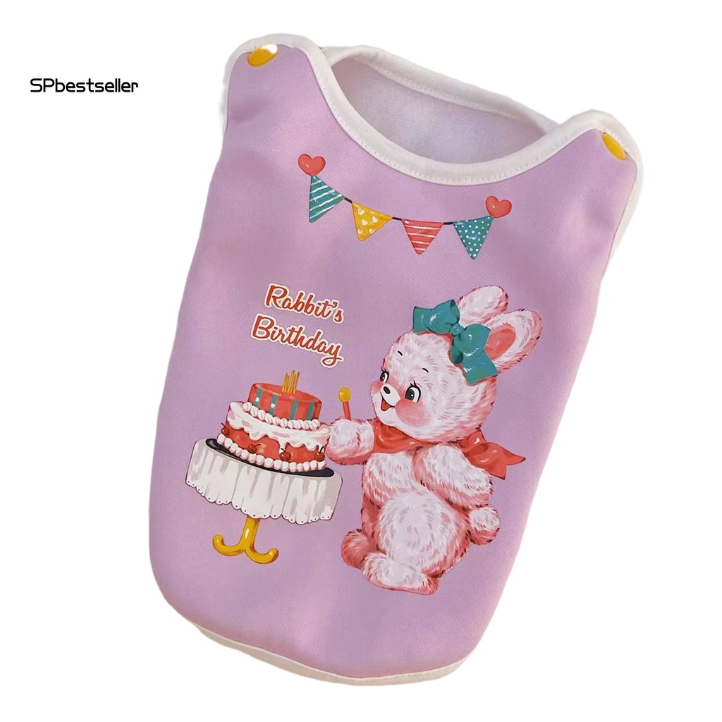 Áo Chui Đầu Bằng Vải Bông Mềm Mại Thoải Mái In Họa Tiết Thỏ Hoạt Hình Dễ Thương Dành Cho Cún Cưng