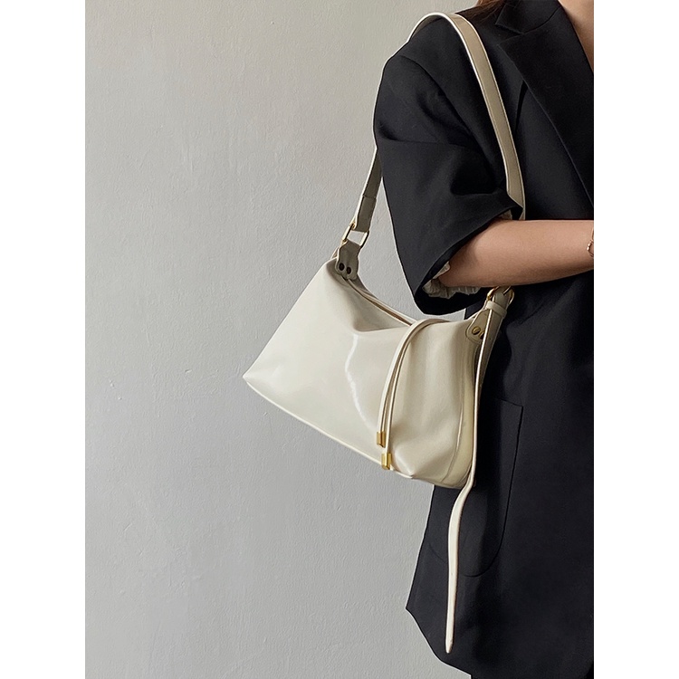 Túi Tote Đeo Vai / Đeo Chéo Cỡ Lớn Màu Trắng Thiết Kế Đơn Giản Thời Trang Cao Cấp