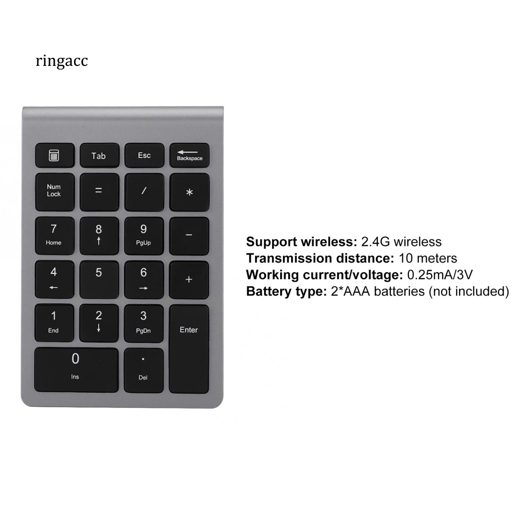 Bàn Phím Số RGA RF304 22 Phím USB 2.4G Thiết Kế Nhỏ Gọn Siêu Mỏng Tiện Dụng