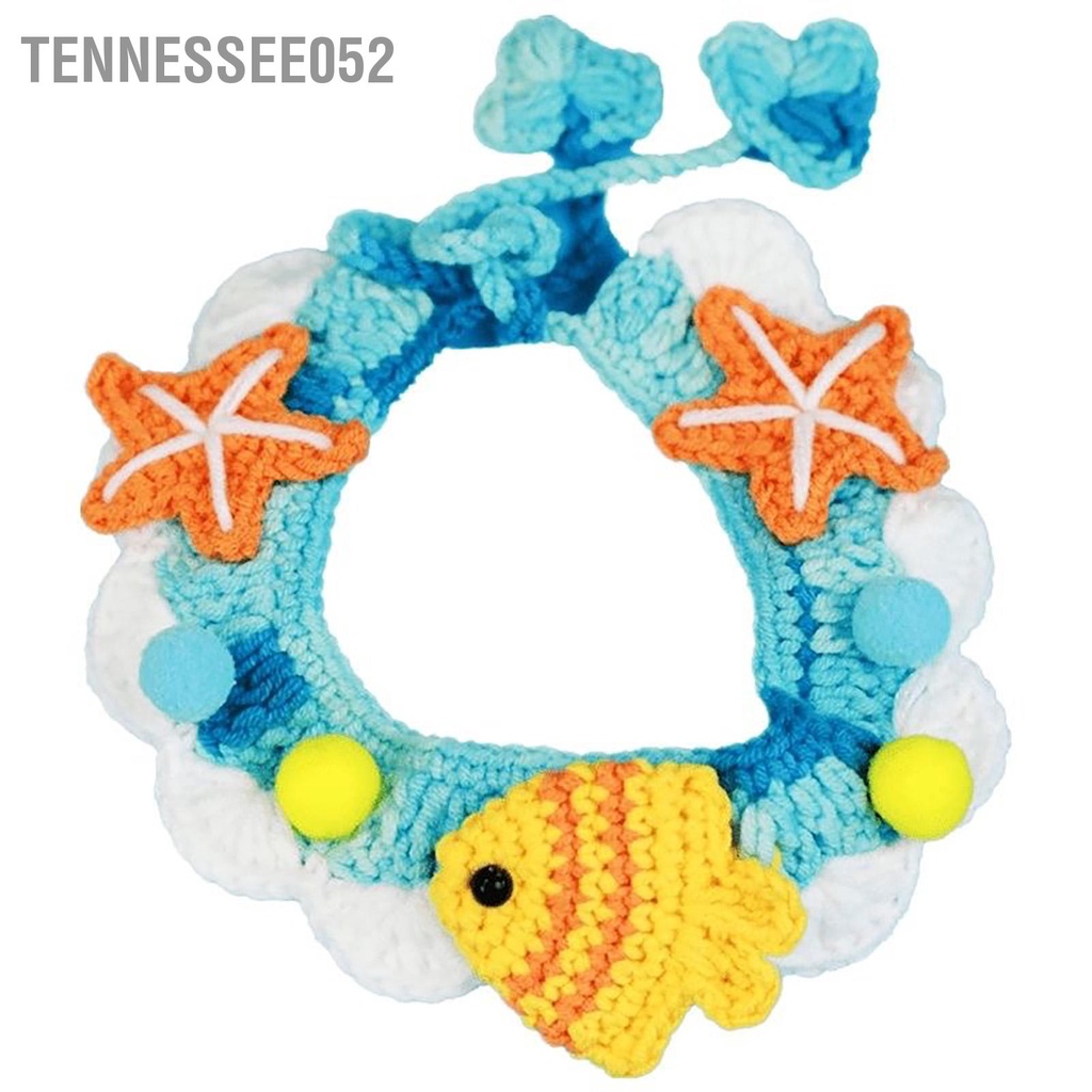 Tennessee052 Dệt Kim Cổ Thú Cưng Tay Thoáng Khí Thoải Mái Thời Trang Yếm Mèo Có Dây Thể Điều Chỉnh Cho Chó