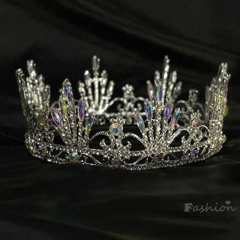 Vương Miện Hợp Kim Đính Pha Lê Đơn Giản Phụ Kiện Cho Cô Dâu