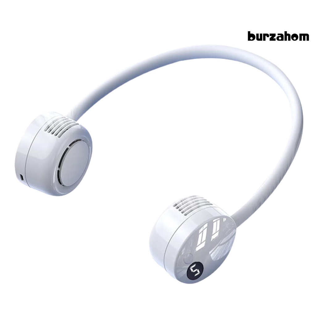 Quạt Làm Mát Đeo Cổ Có Thể Điều Chỉnh Tốc Độ Với Thiết Kế Ống Linh Hoạt Tiếng Ồn Thấp Siêu Nhẹ Tiện Dụng Mang Theo Du Lịch Cắm Trại