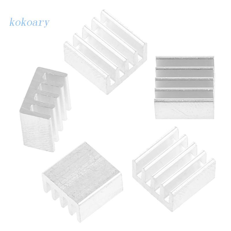 5 Miếng Nhôm Tản Nhiệt Chất Lượng Cao 8.8x8.8x5mm Cho Chip IC Đèn LED