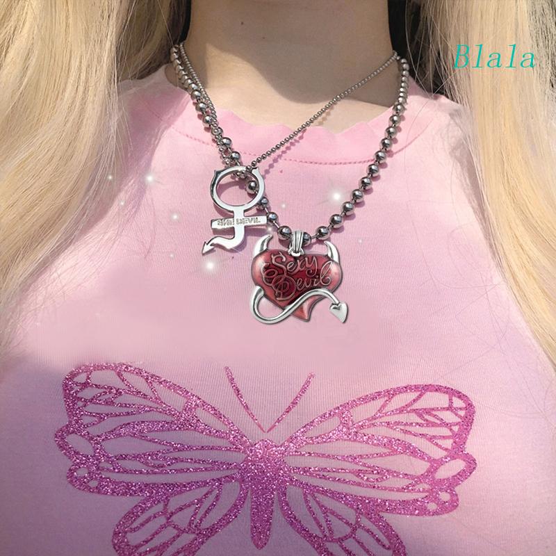 Mặt Vòng cổ Hình Trái Tim Màu Đỏ Phong Cách Gothic