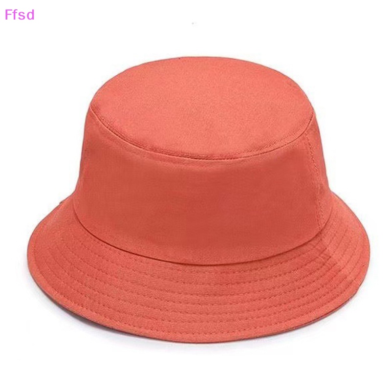 {Ffsd} Mũ Xô Cotton Màu Trơn Gấp Lại Được Mùa Hè Đi Biển Hung Nam Nữ * Bán Chạy