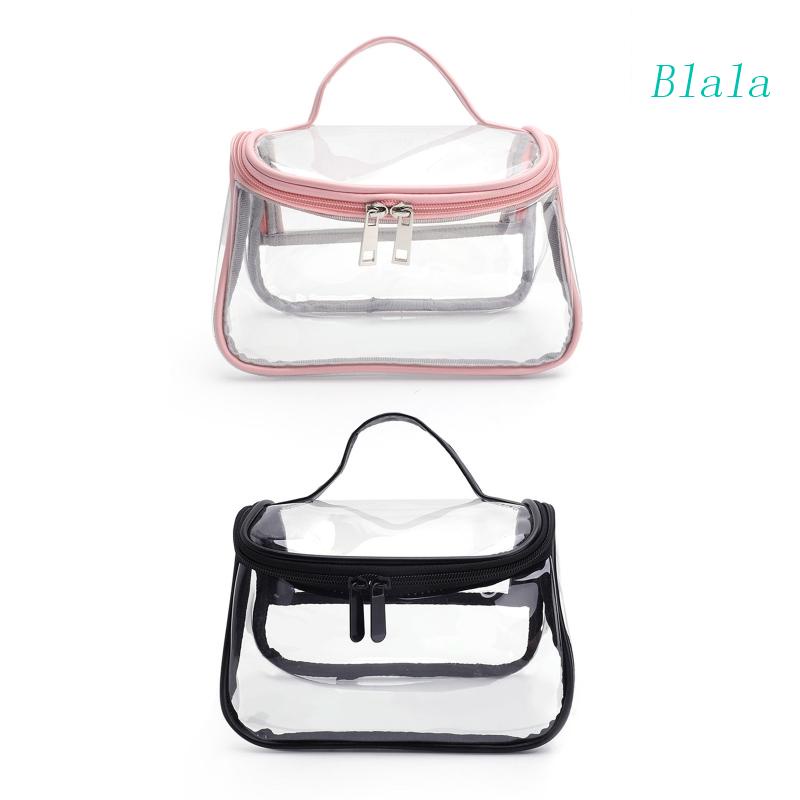 Túi Đựng Mỹ Phẩm Trong Suốt Chống Thấm Nước Có Khóa Kéo Đôi Tiện Dụng