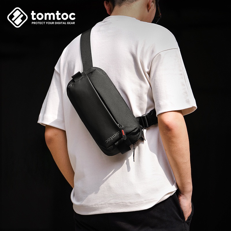 [CHÍNH HÃNG] Túi Đeo Chéo TOMTOC Lightweight Codura Sling Bag H02-A04D Black - tại Balonation.vn