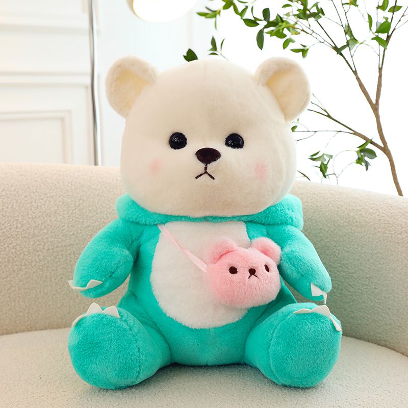 Thú Nhồi Bông Hình Gấu Lena Khủng Long Đội Mũ Lena Đáng Yêu