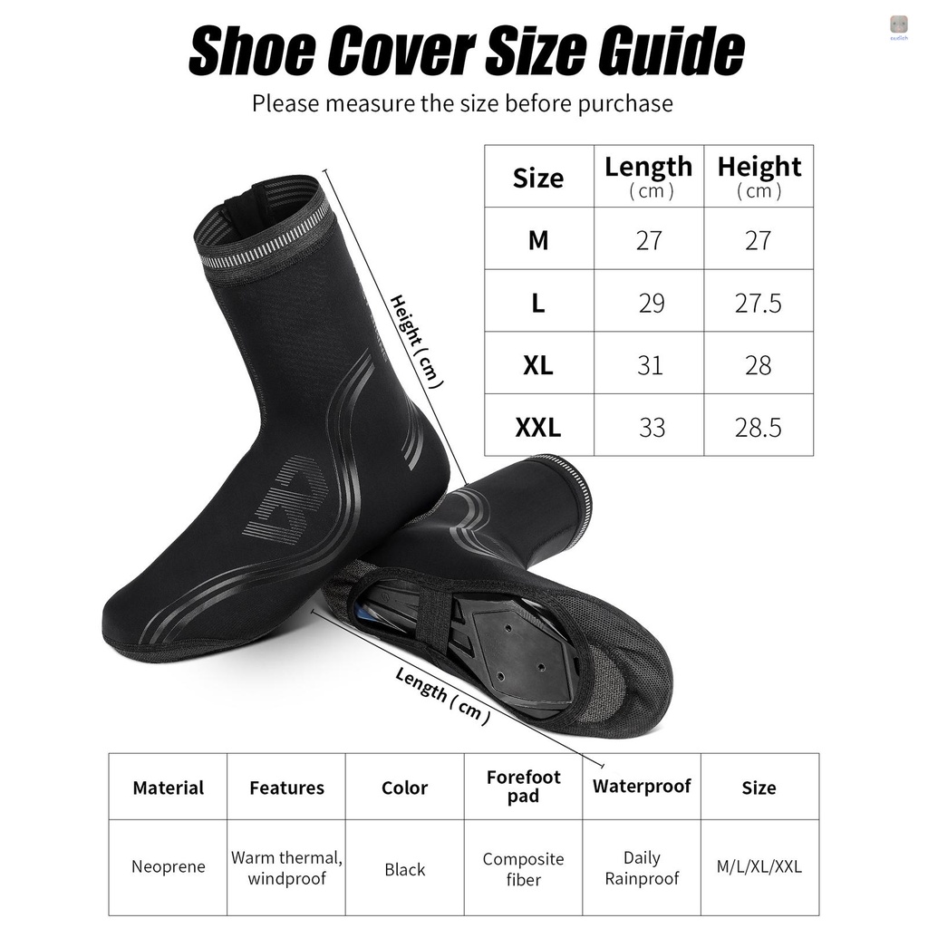 Vỏ Bọc Giày Đi Xe Đạp Giữ Ấm Mùa Đông Tiện Dụng