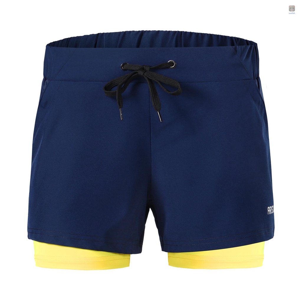 Quần ngắn đi xe đạp 2 Trong 1 Thoáng Khí Mau Khô Cho Nữ