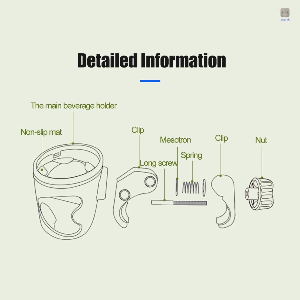 Giá Đỡ Bình Nước Xoay 360 Độ Đa Năng Gắn Xe Đạp