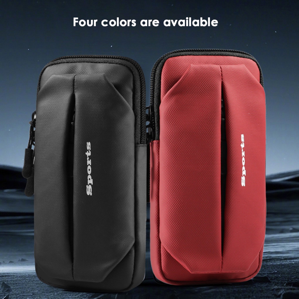 Nicetrave.mx Túi Đựng Điện Thoại Đeo Cánh Tay Tập Thể Dục Ngoài Trời Nhiều Lớp In Chữ Thời Trang Unisex