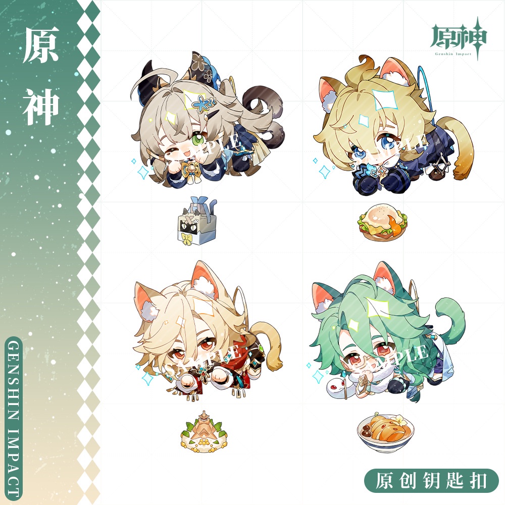 Móc Khóa Hai Mặt Bằng Acrylic Trong Suốt Hình Game Genshin Va Chạm Kaveh Anime