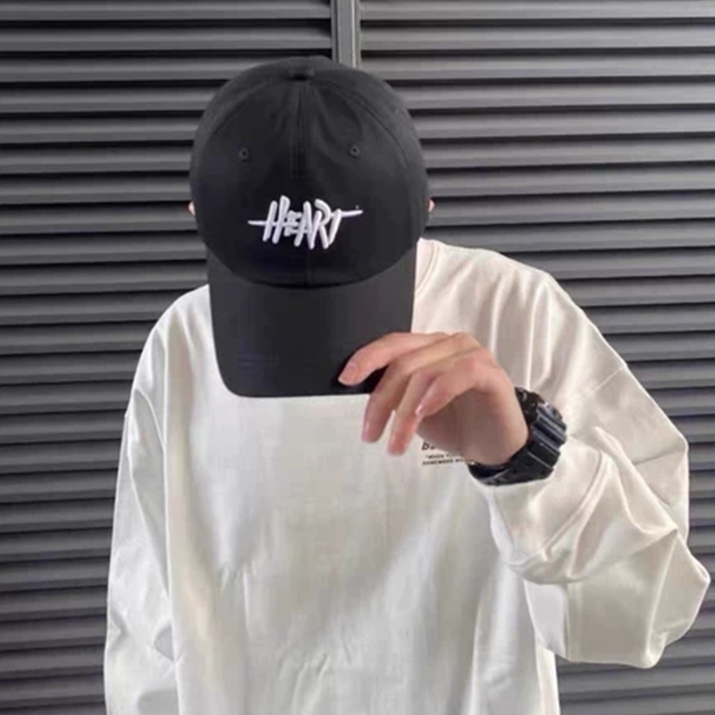 Mũ Lưỡi Trai Thêu Chữ Thời Trang Cho Cặp Đôi Mũ Lưỡi Trai Cotton Mềm Thêu Chữ Phong Cách Retro Cho Nam Nữ