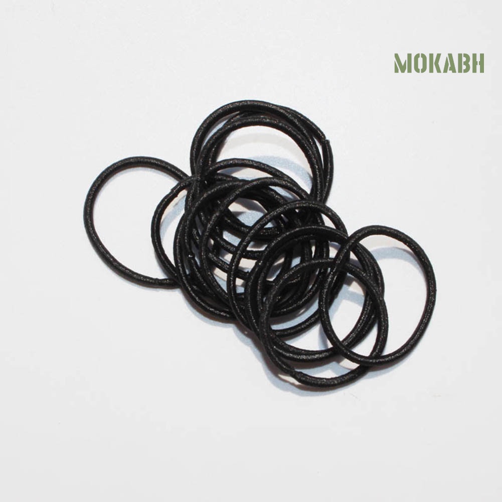 Set 10 Dây Cột Tóc Co Giãn Màu Trơn Đơn Giản Cho Bé Gái Giá Đỡ