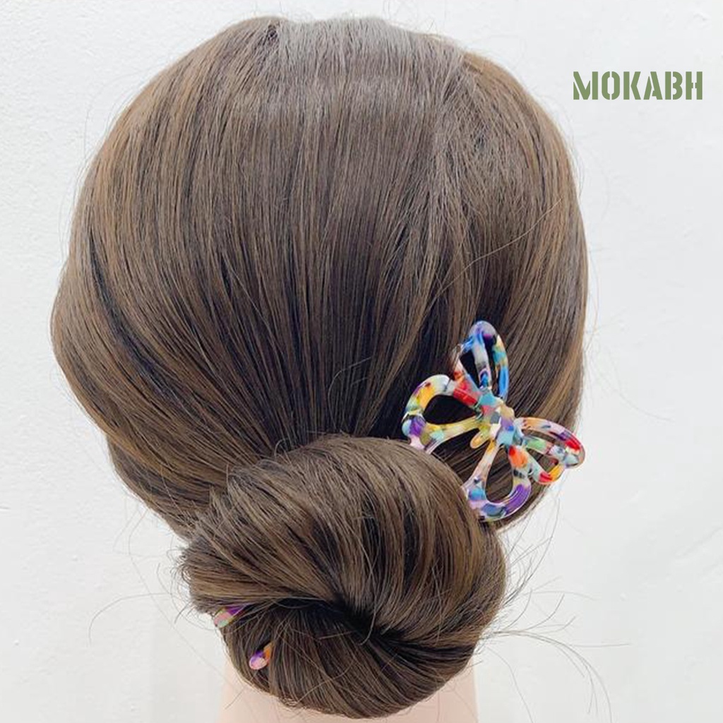 Trâm Cài Tóc Hình Chữ U Màu Sắc Hổ Phách Thanh Lịch Dành Cho Nữ