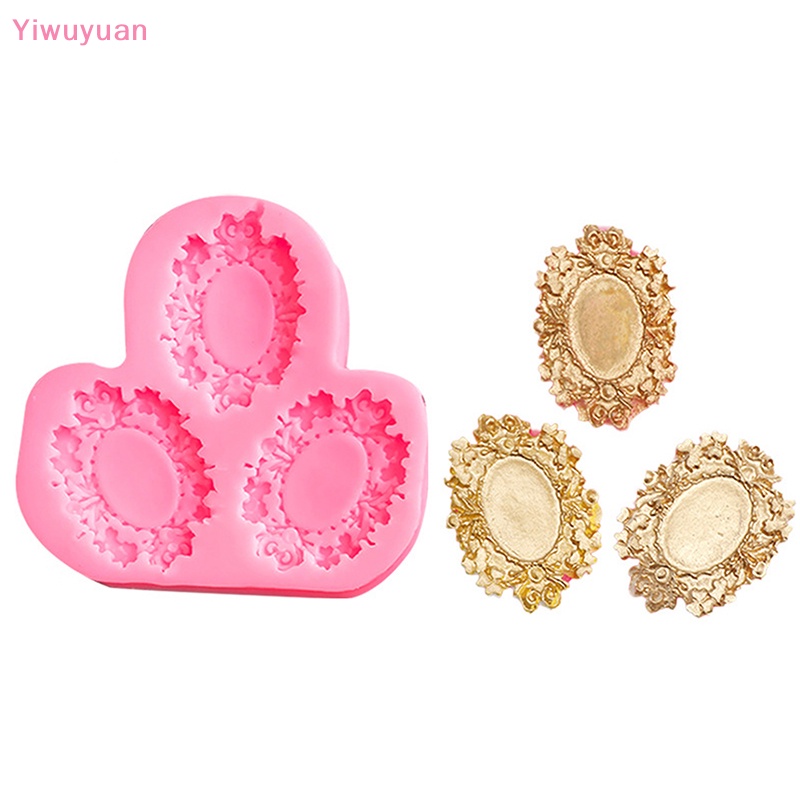 < Yiwuyuan > Khuôn Silicon Làm Khung Ảnh Cổ Điển Phù Hợp Cho Trang Trí Bánh Sô Cô La / Đất Sét Polymer