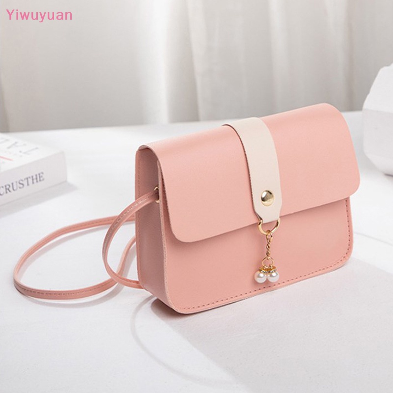 Túi Đeo Chéo Vai Đựng Điện Thoại Đính Ngọc Trai Thời Trang Mới