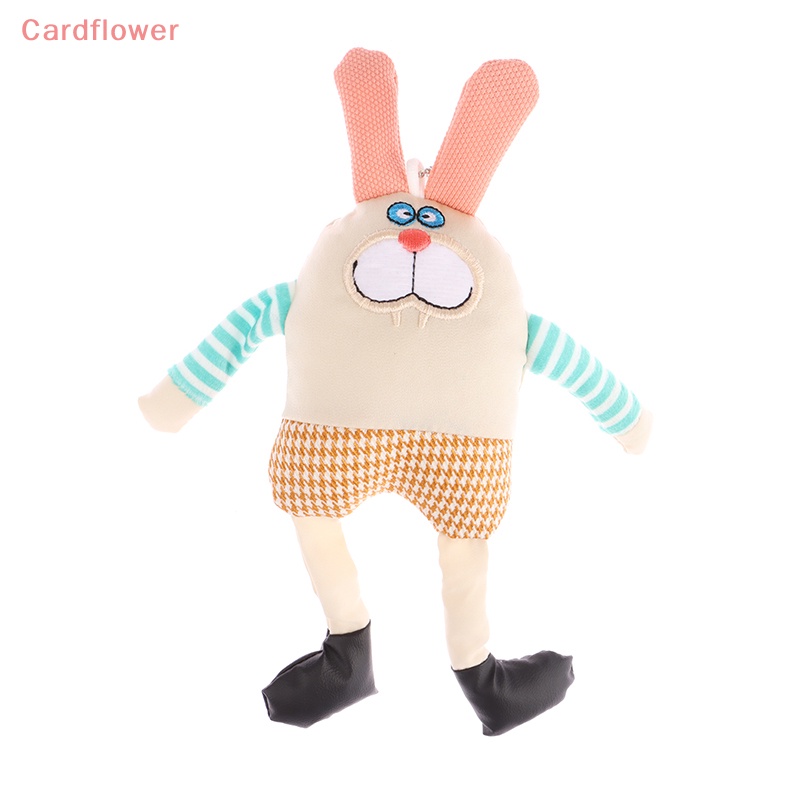< Cardflower > Móc Khóa Ba Lô / Túi Xách Hình Thỏ Bông Hoạt Hình Dáng Dài Trang Trí Quà Tặng Trẻ Em Mới