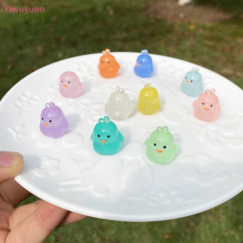 Bộ 5 Vịt Mini Phát Sáng Dùng Trang Trí Tiểu Cảnh Mới