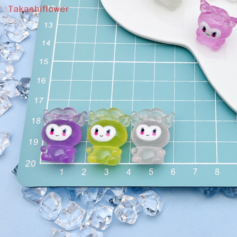 Set 10 Phụ Kiện Kẹp Tóc DIY Dạ Quang 3D Hoạt Hình Xinh Xắn