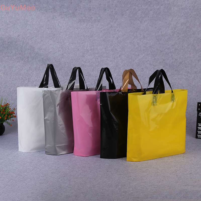 Set 5 Túi Mua Sắm Có Tay Cầm Bằng Nhựa Dày Dặn